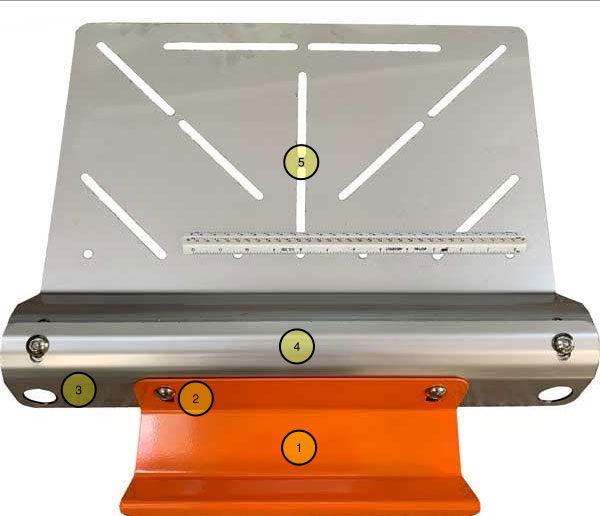Extension ladder mounting bracket diagram
